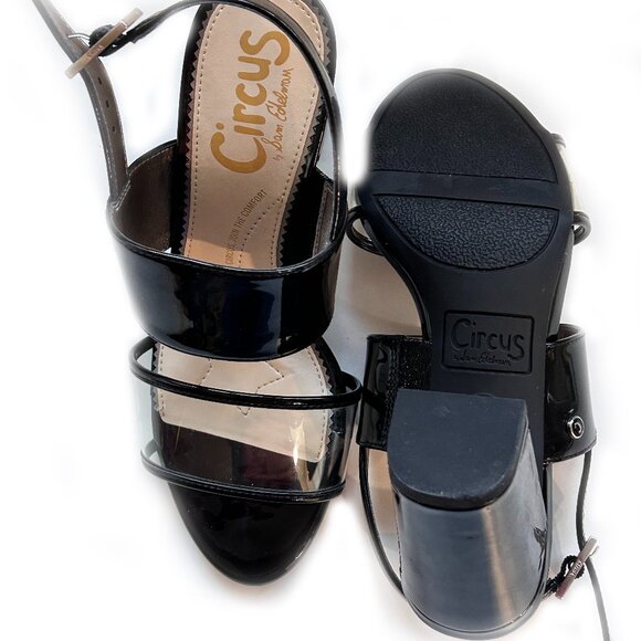 Circus Women Shoes Black Patent Sandals - Picture 3 of 4